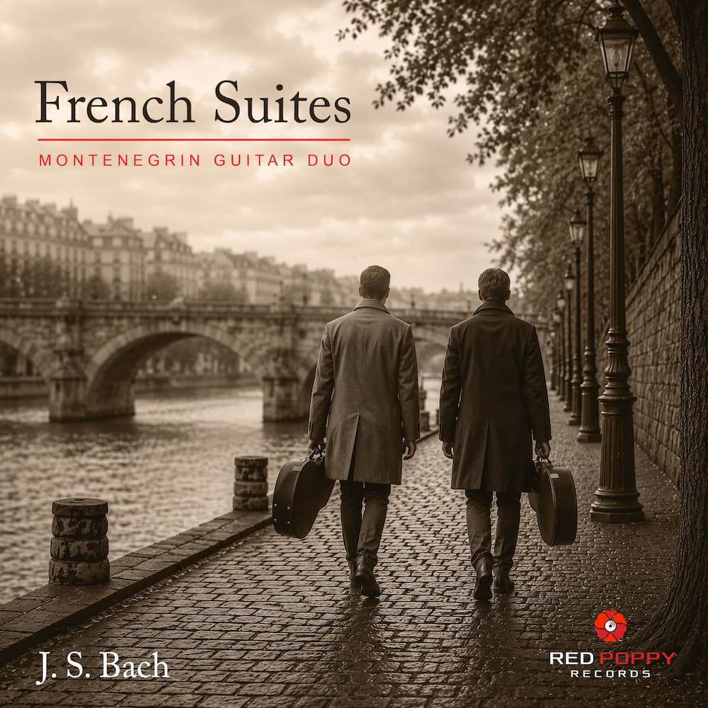 Cover of Bach: French Suites by the Montenegrin Guitar Duo